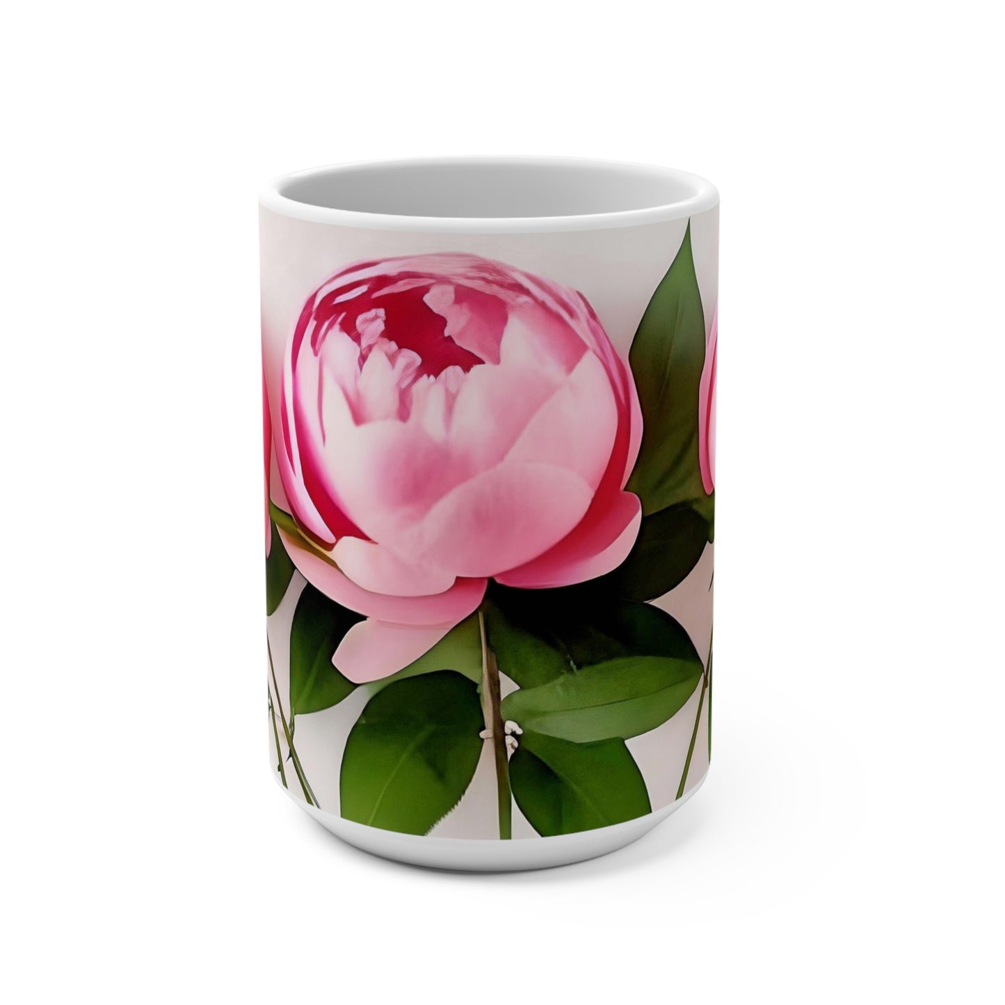 Pink Peonies Mug 15oz