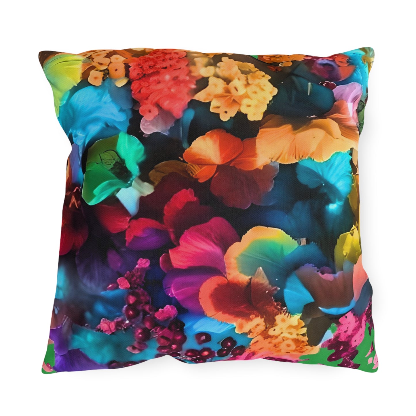 Colorful Floral Outdoor Pillows