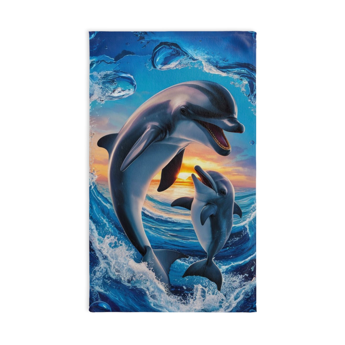 Joyful Dolphins Hand Towel