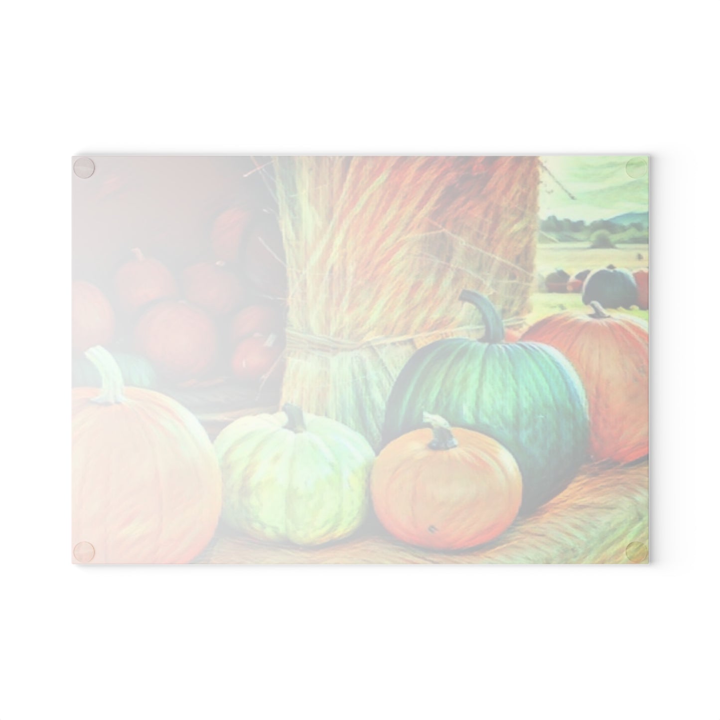 Fall Pumpkin Glass Cutting Board