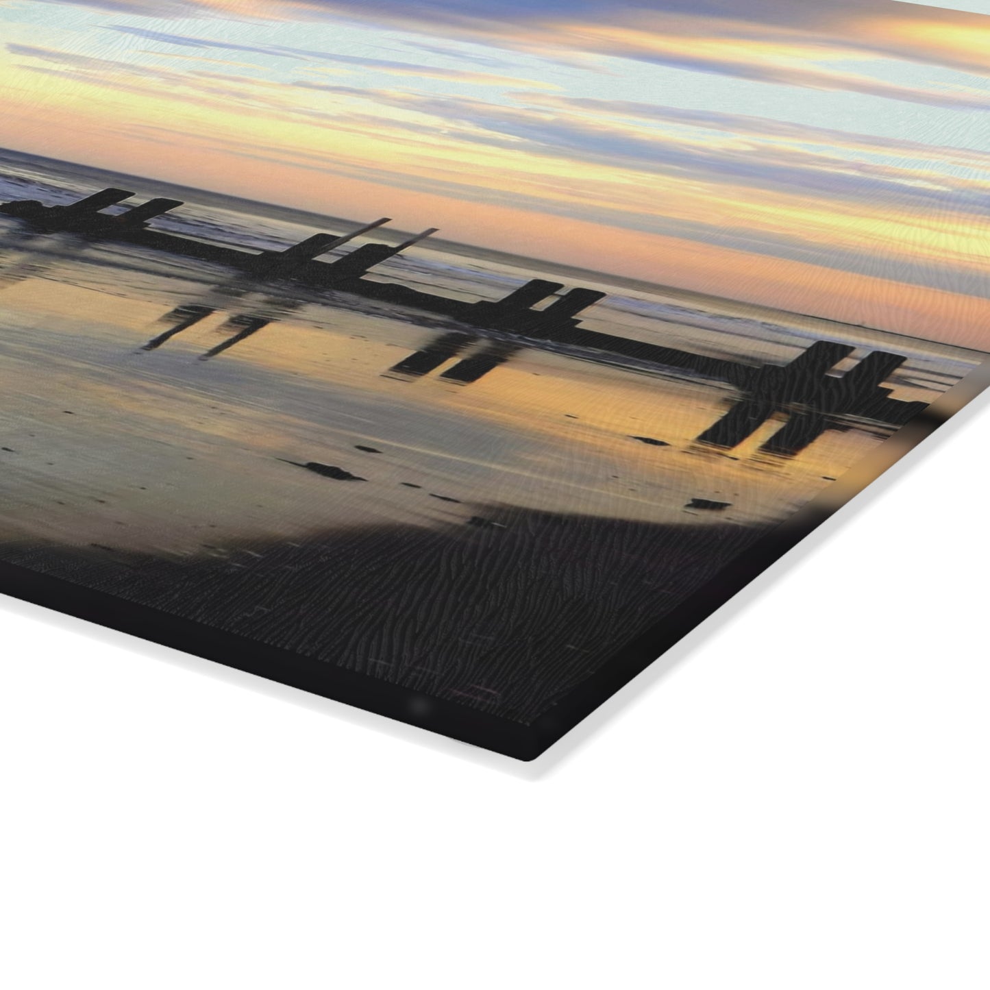 Sunset at Wildwood Beach Glass Cutting Board