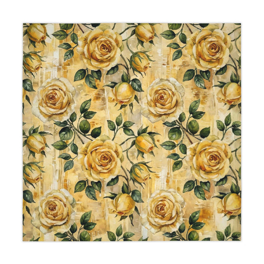 Golden Rose Garden – Floral Tablecloth