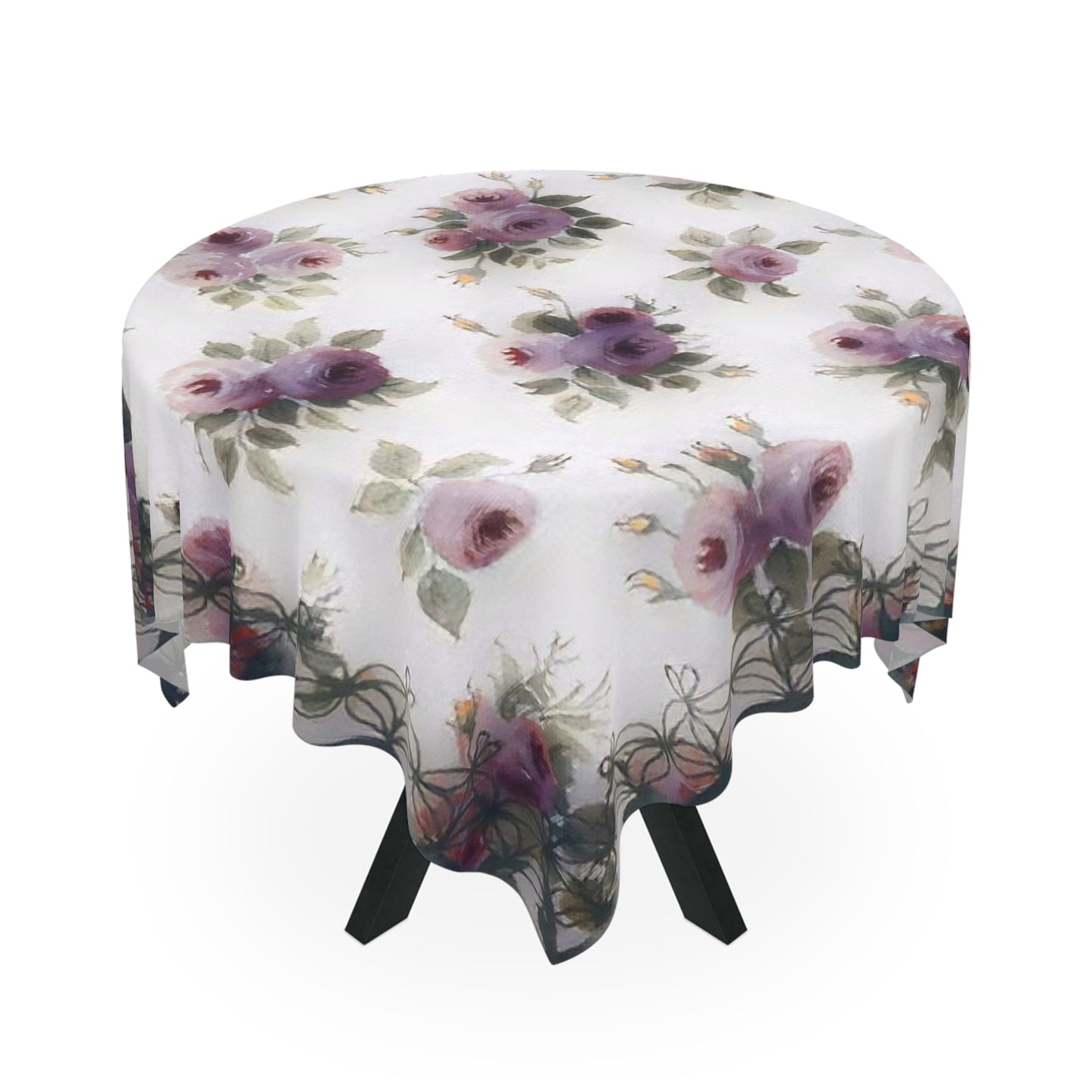 Elegant Floral Tablecloth for Vintage Fans