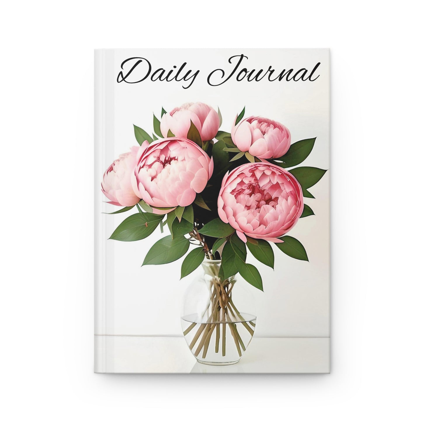 Peonies in a Vase Hardcover Journal