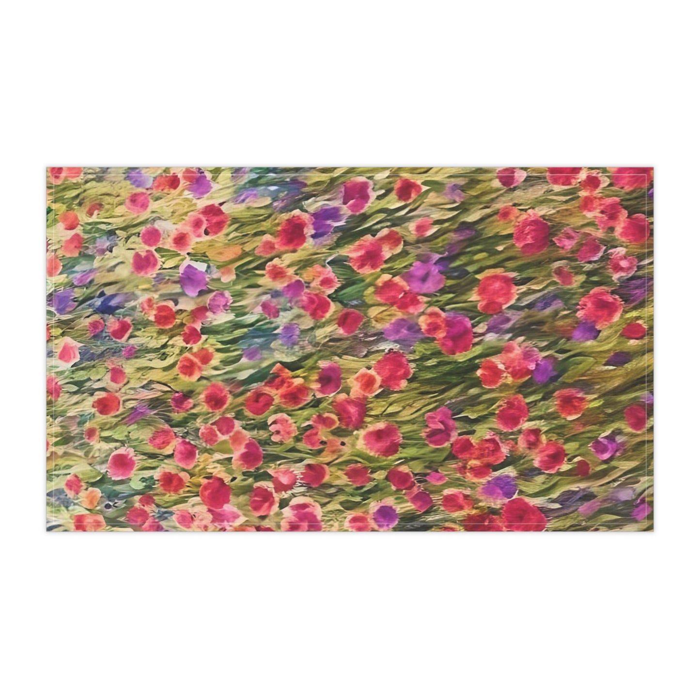 Impressionist Wildflower Field Tea Towel