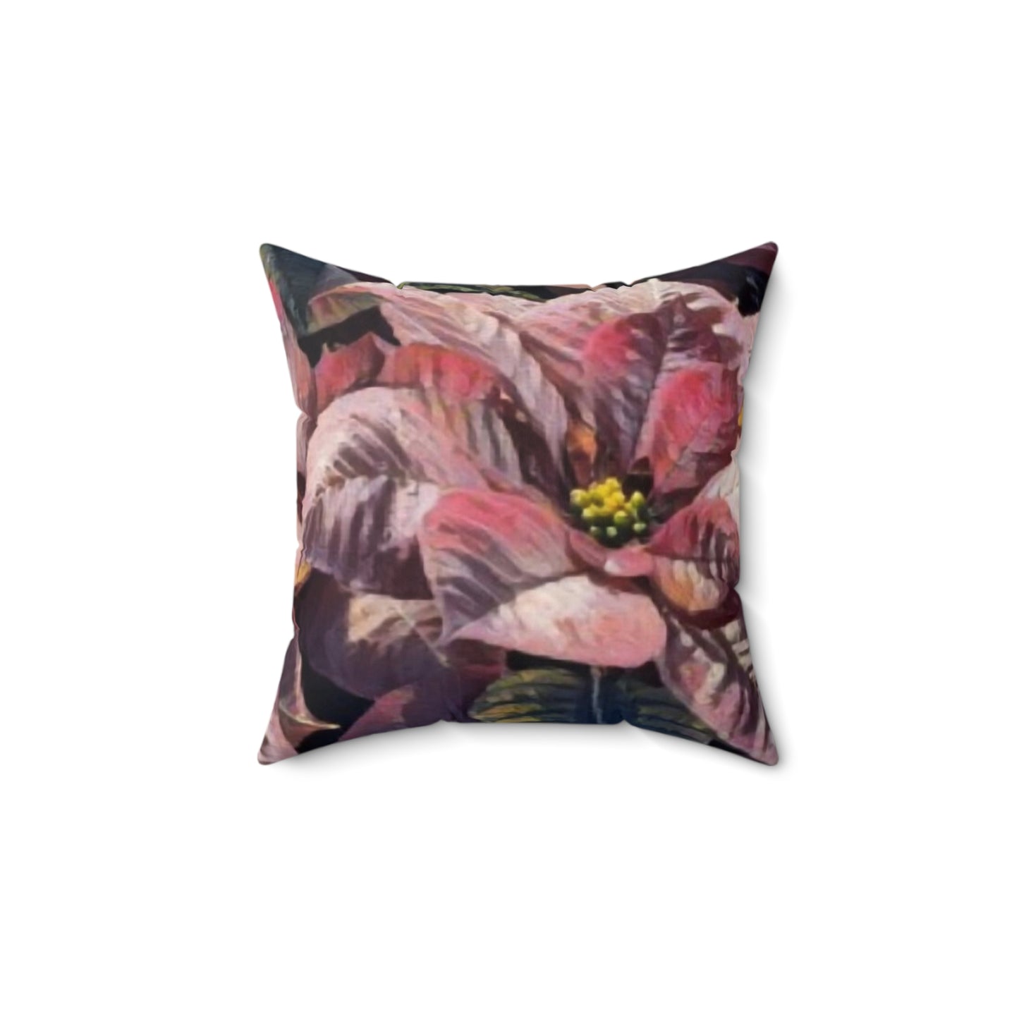 Pink Poinsettia Pillow