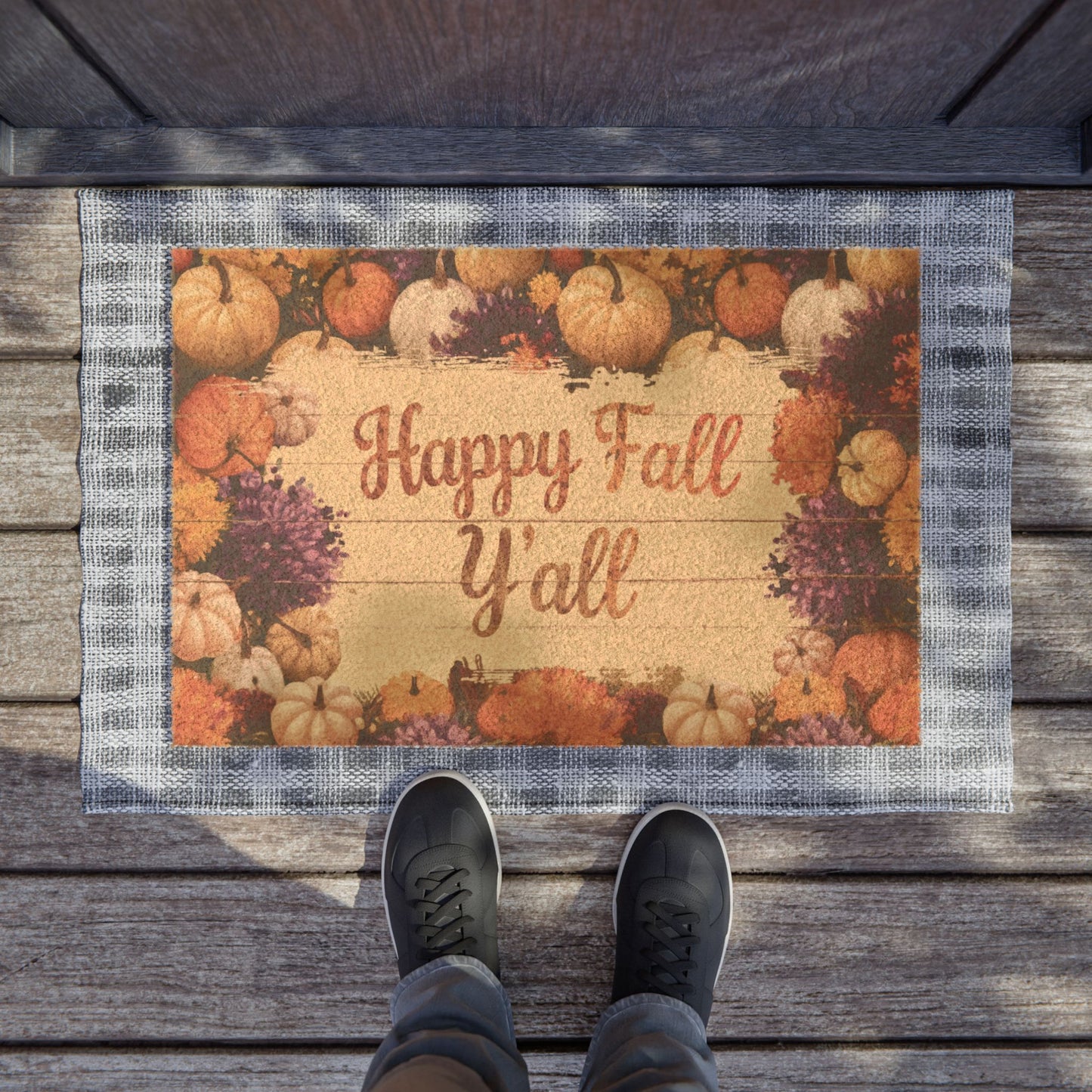 Happy Fall Y'all Outdoor Doormat