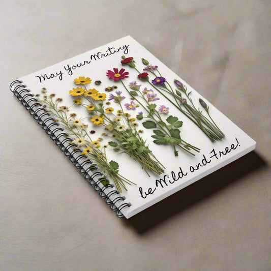 3D Wildflowers Notebook - Ruled Line