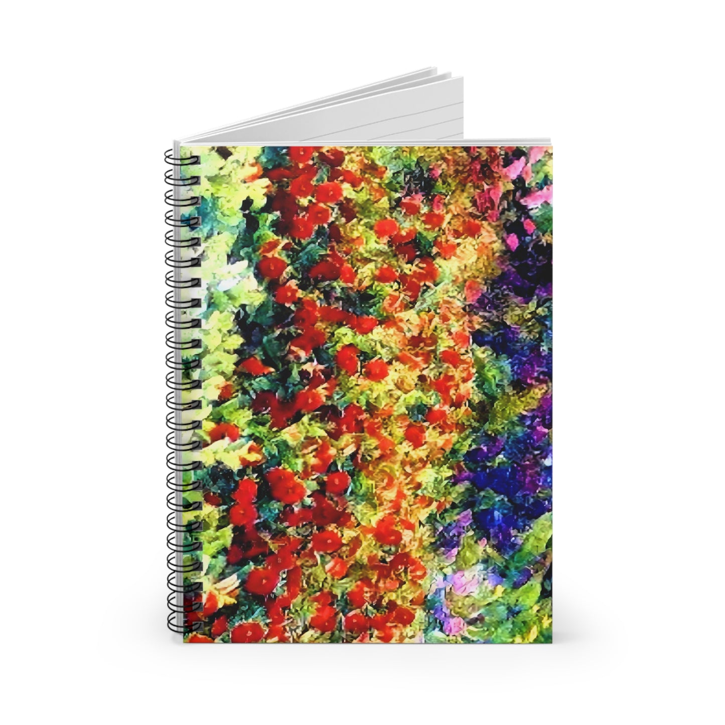 Impressionistic Spring Flowers Spiral Notebook - Ruled Line