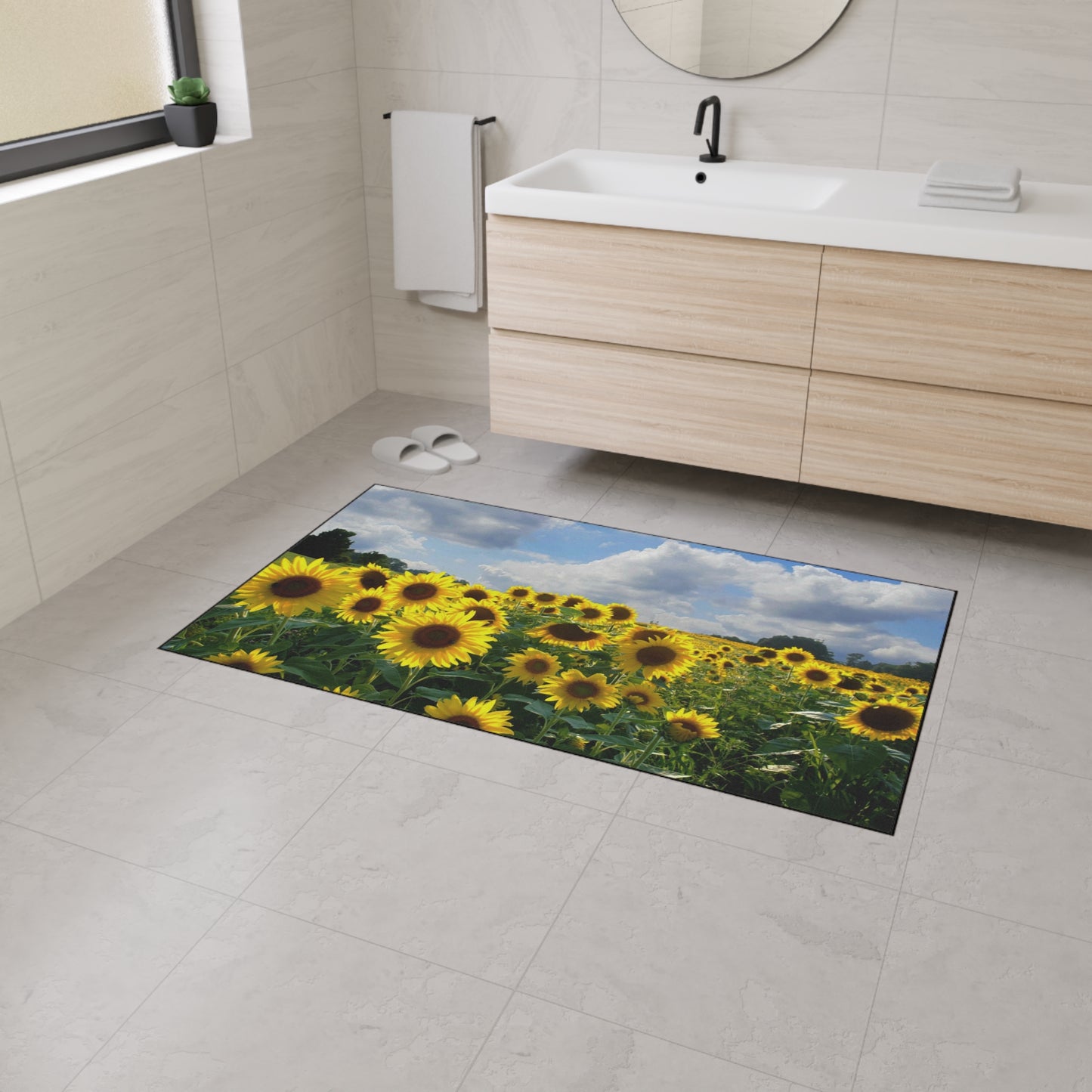 Sunflower Field Floor Mat