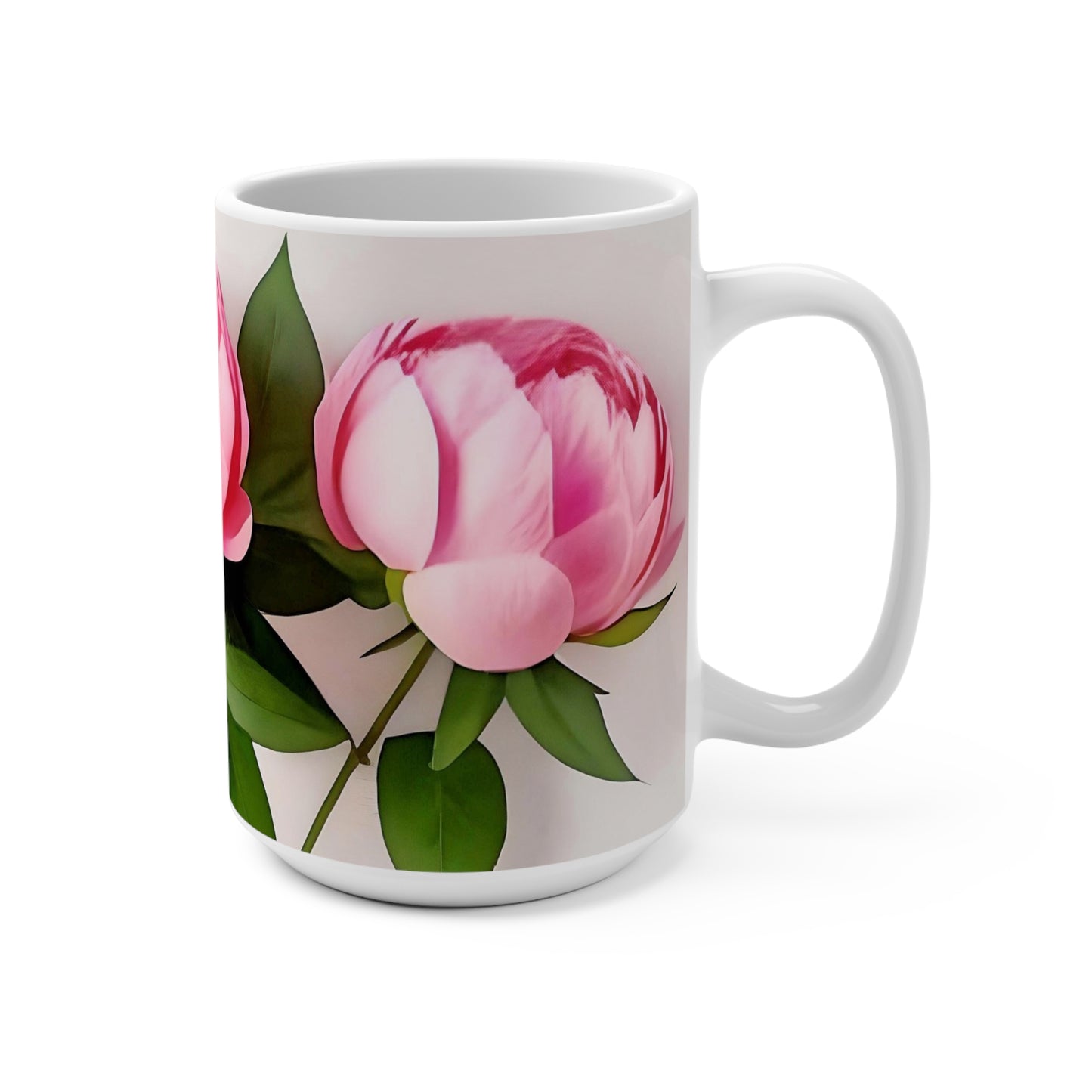 Pink Peonies Mug 15oz