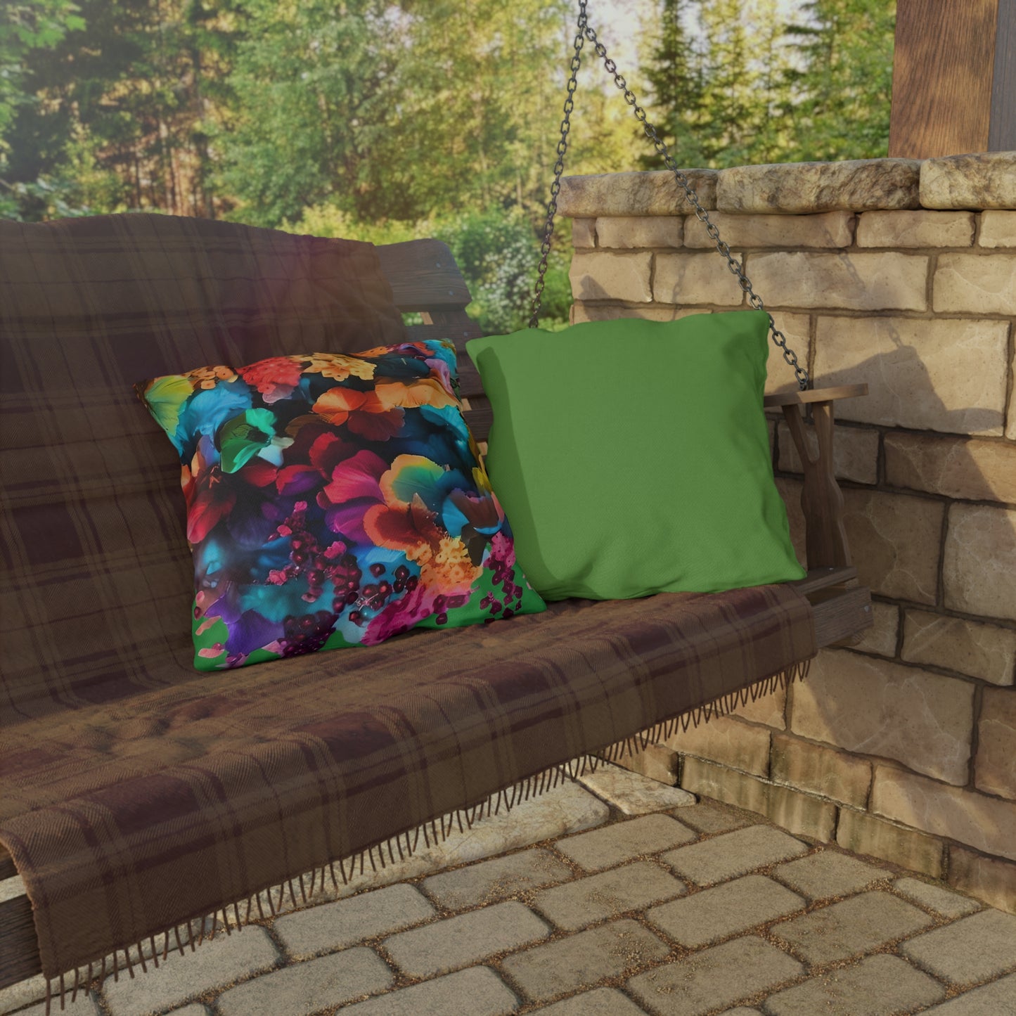 Colorful Floral Outdoor Pillows