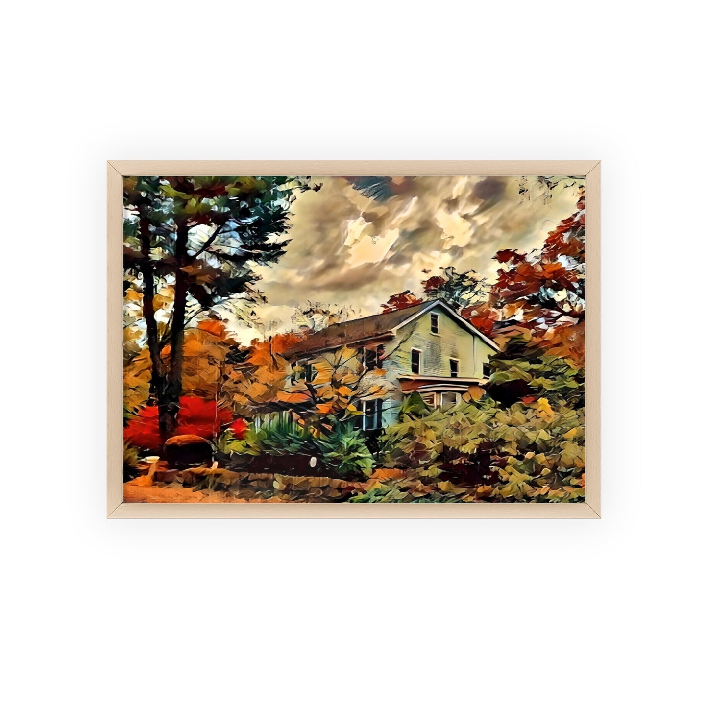 Country Home Scene in Fall