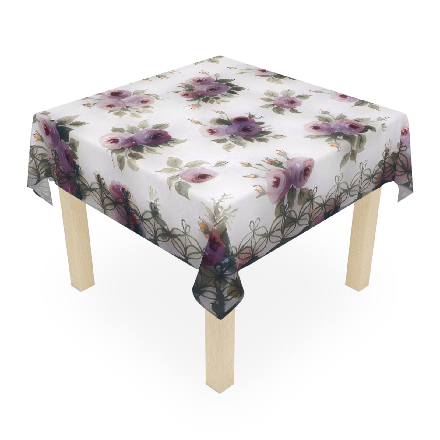Elegant Floral Tablecloth for Vintage Fans