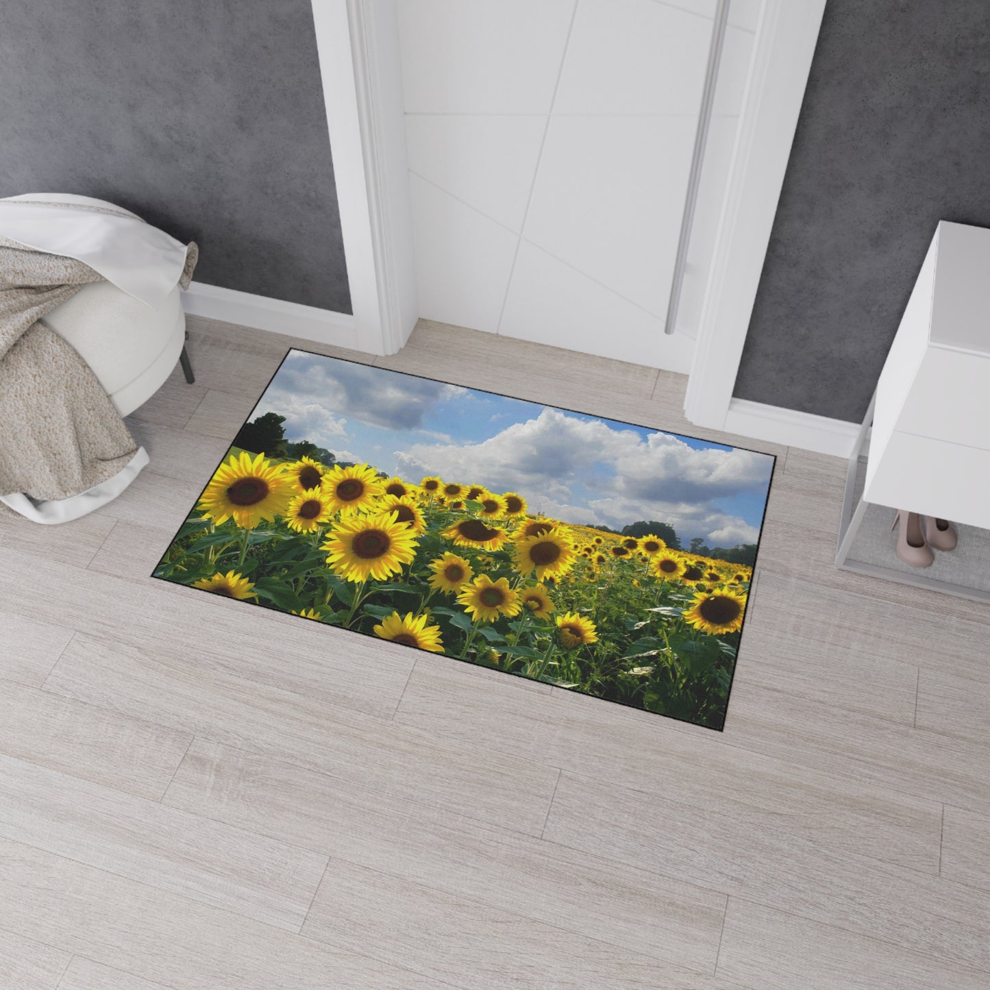 Sunflower Field Floor Mat