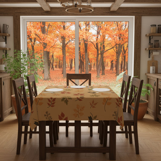 Floating Fall Leaves Tablecloth
