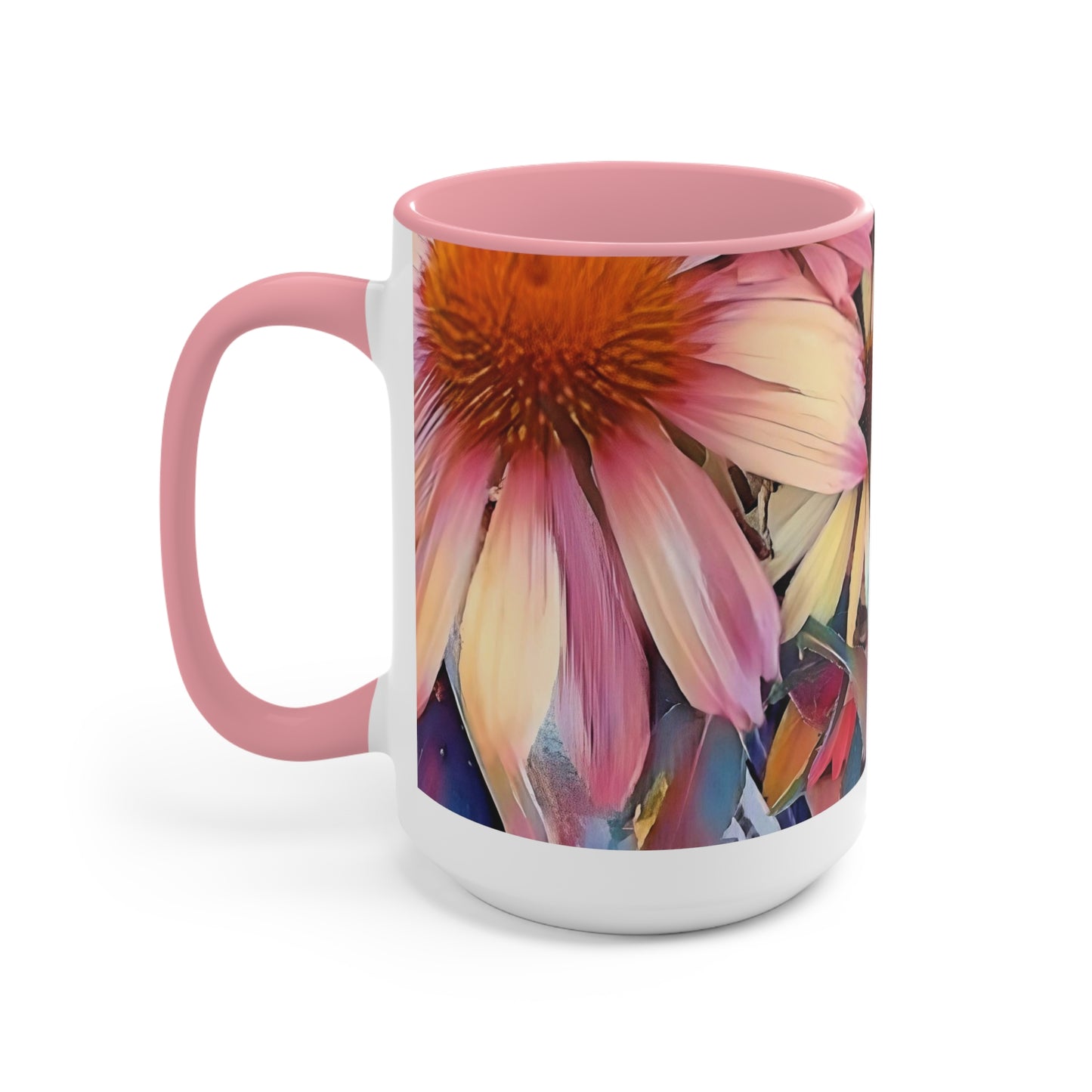 Pink Daisy Boho Accent Mugs