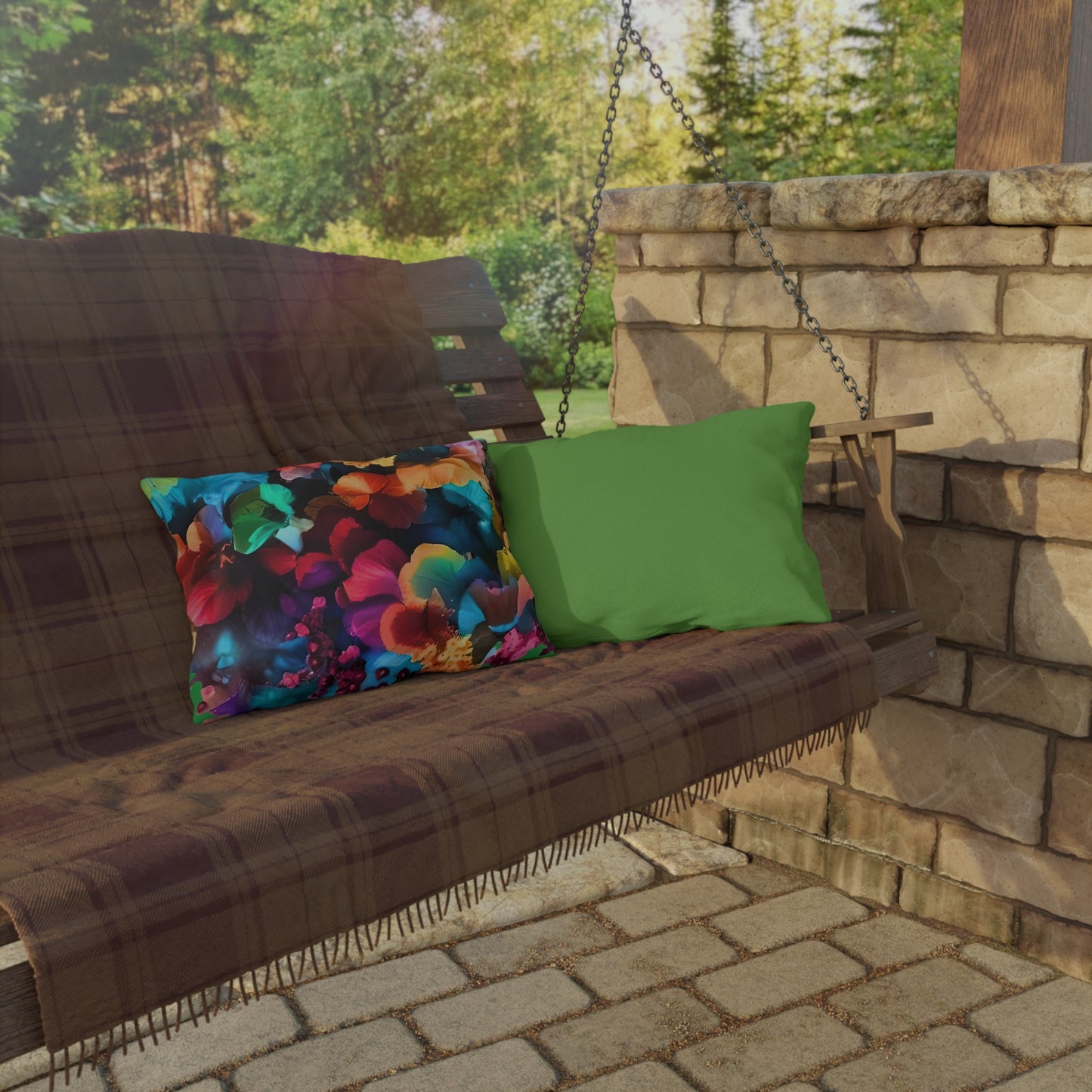 Colorful Floral Outdoor Pillows