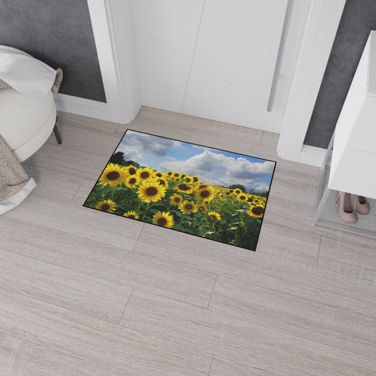 Sunflower Field Floor Mat