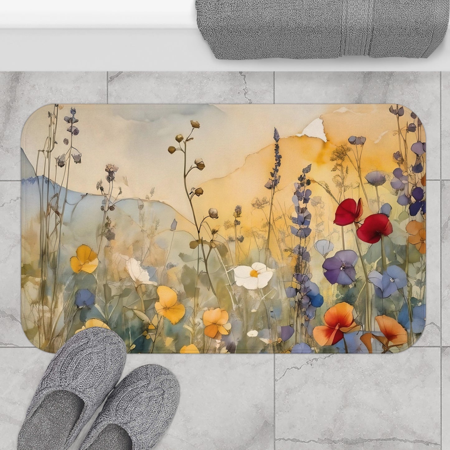 Wildflower Field Bath Mat