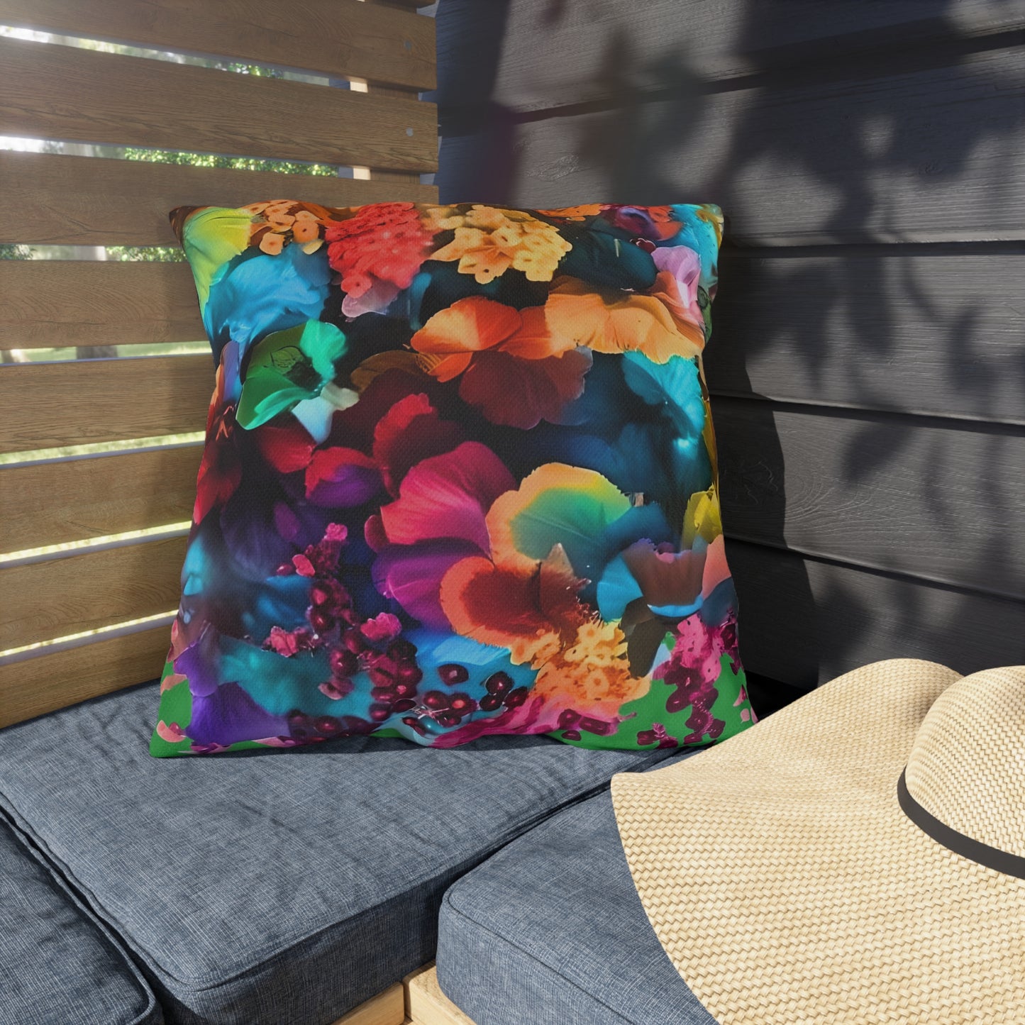 Colorful Floral Outdoor Pillows