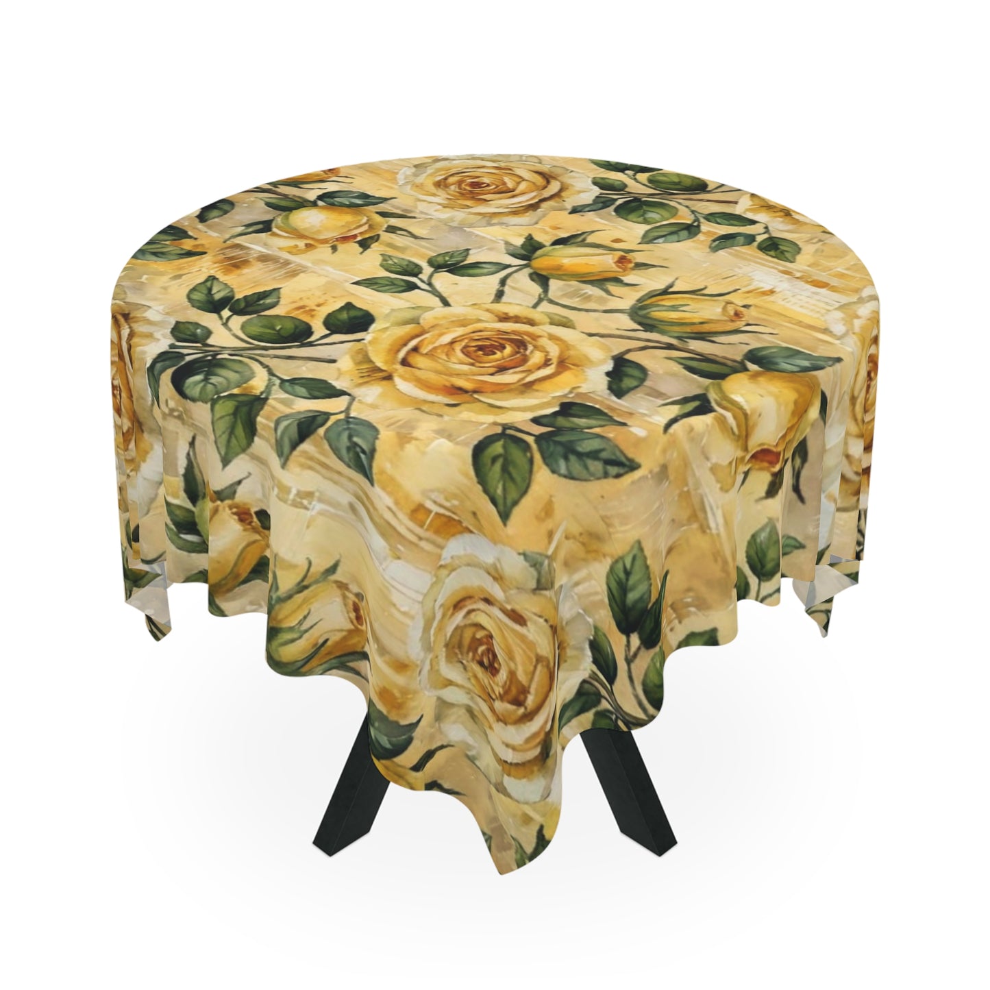 Golden Rose Garden – Floral Tablecloth