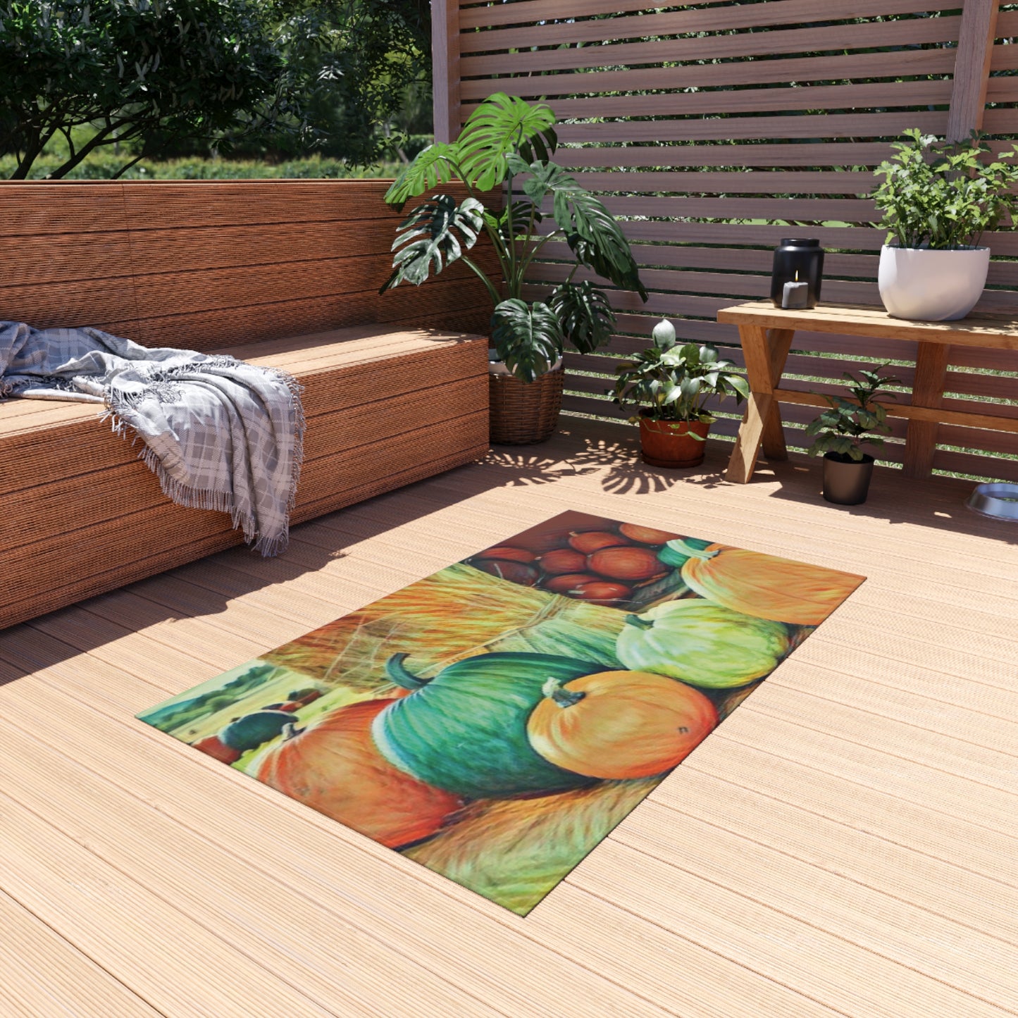 Fall Pumpkin Outdoor Rug