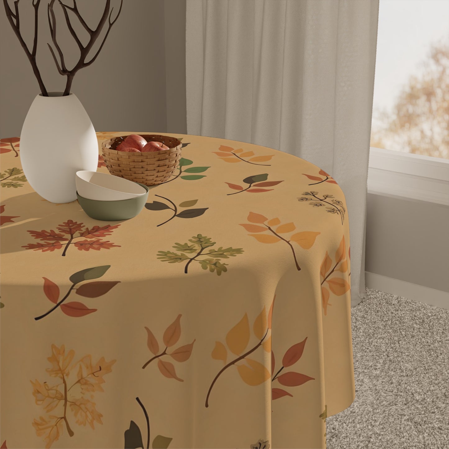 Floating Fall Leaves Tablecloth