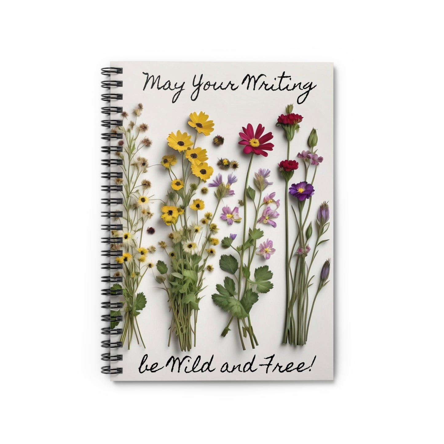 3D Wildflowers Notebook - Ruled Line