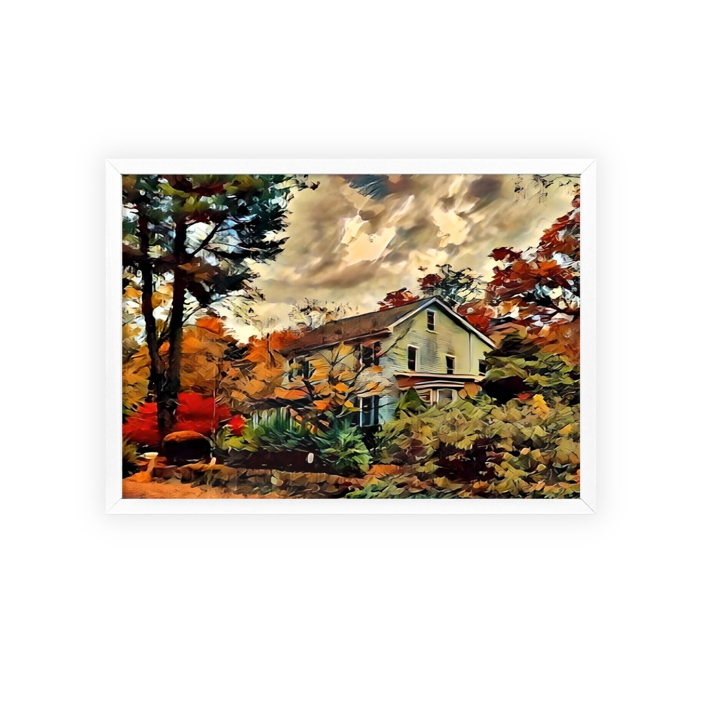 Country Home Scene in Fall