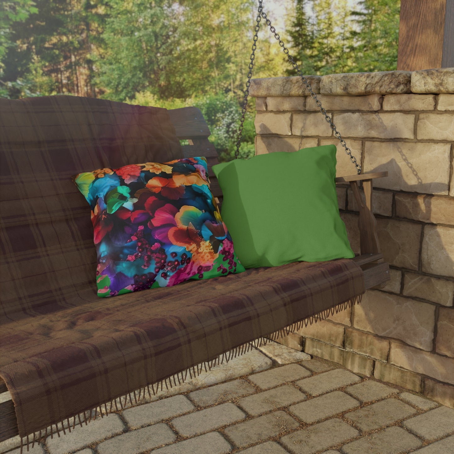 Colorful Floral Outdoor Pillows