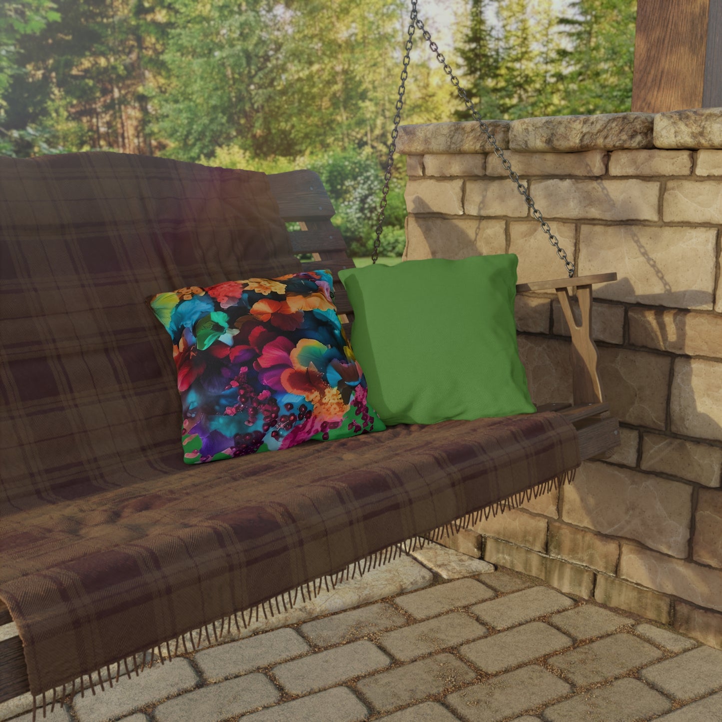 Colorful Floral Outdoor Pillows