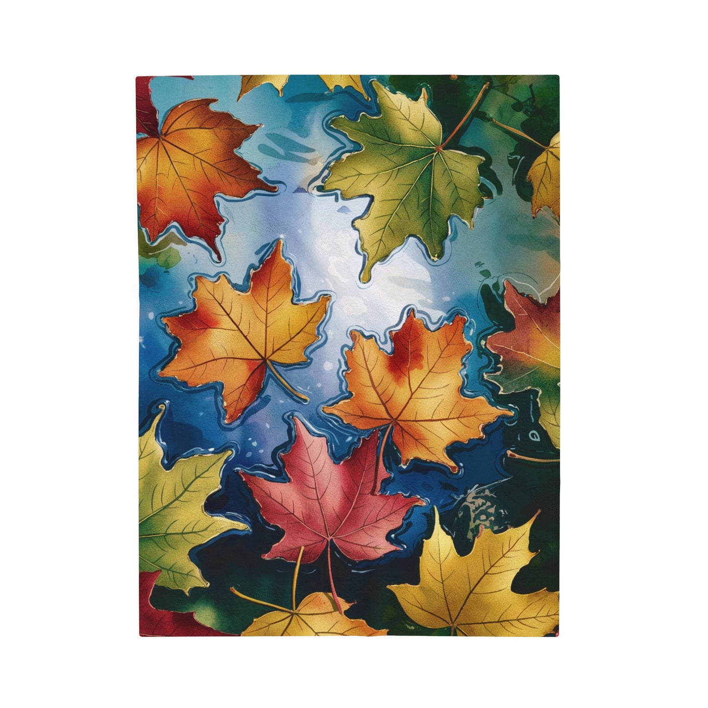 Falling Leaves Velveteen Blanket