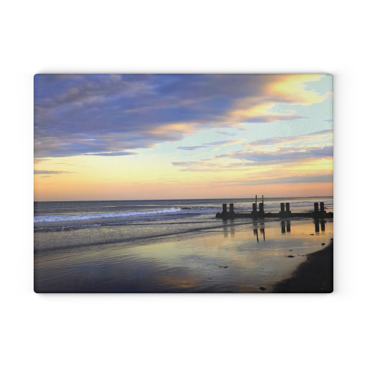 Sunset at Wildwood Beach Glass Cutting Board