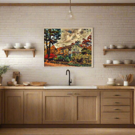 Impressionistic Fall Country Home