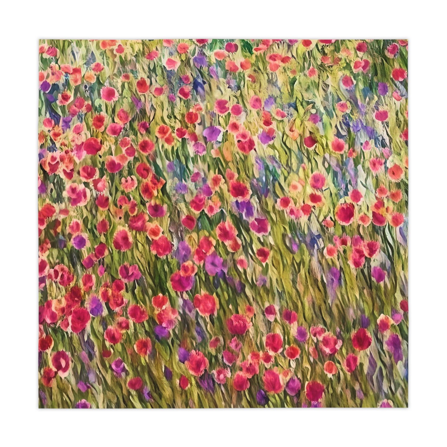 Impressionistic Wildflower Field Accent Tablecloth