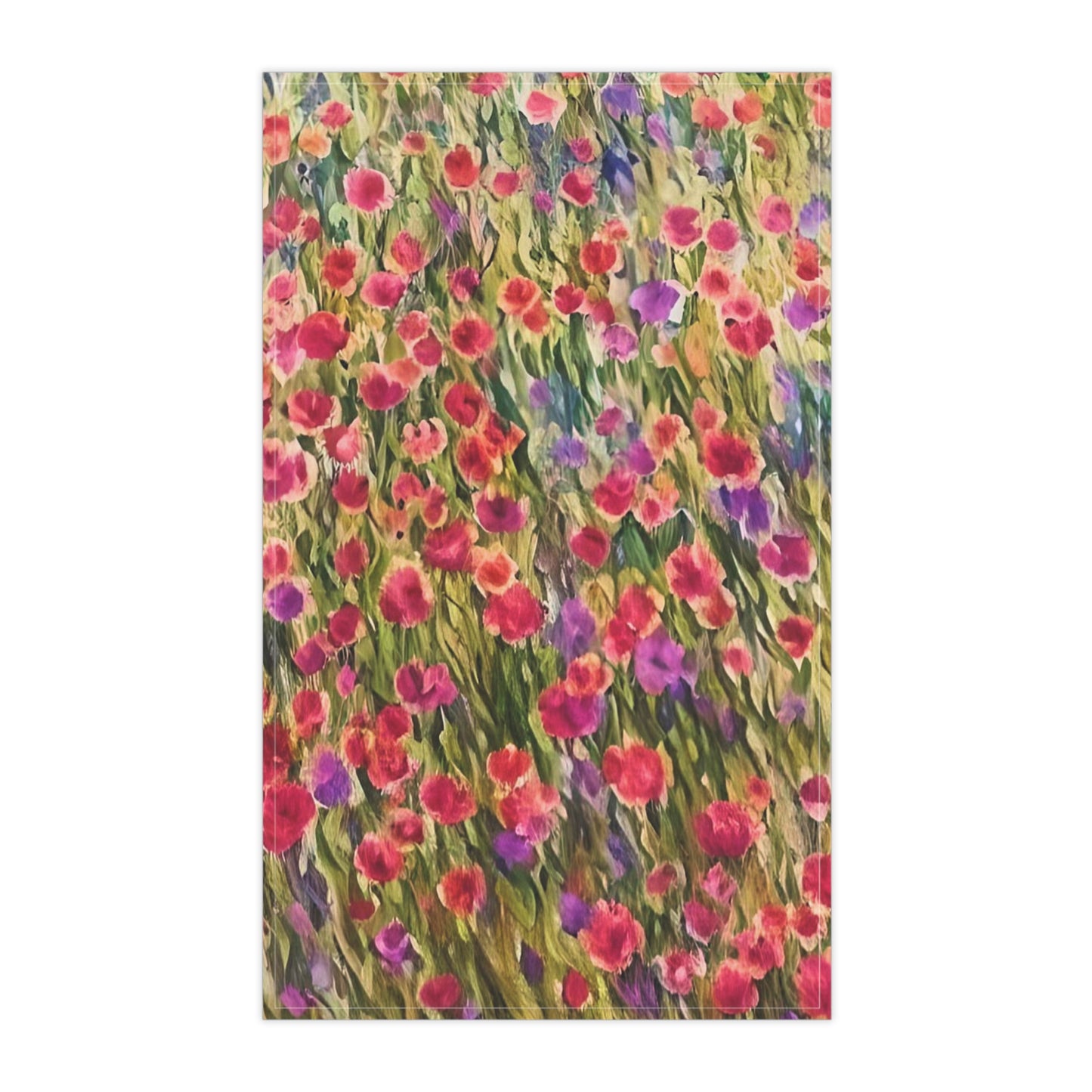 Impressionist Wildflower Field Tea Towel