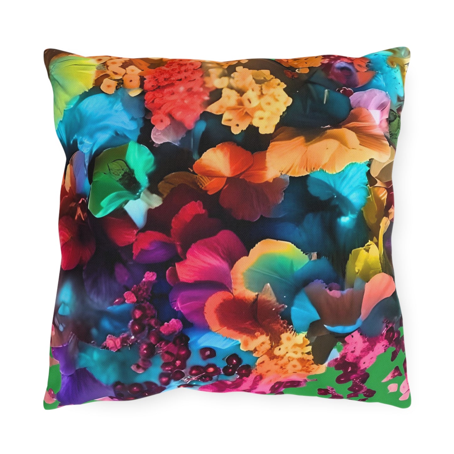 Colorful Floral Outdoor Pillows