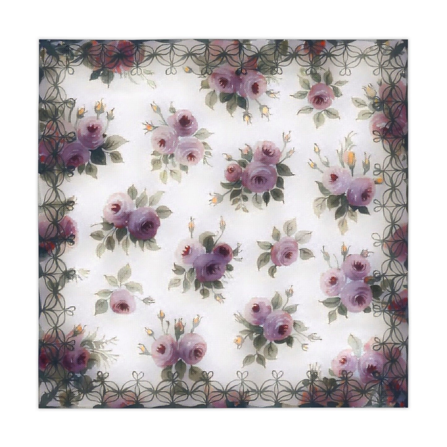 Elegant Floral Tablecloth for Vintage Fans