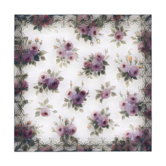 Elegant Floral Tablecloth for Vintage Fans