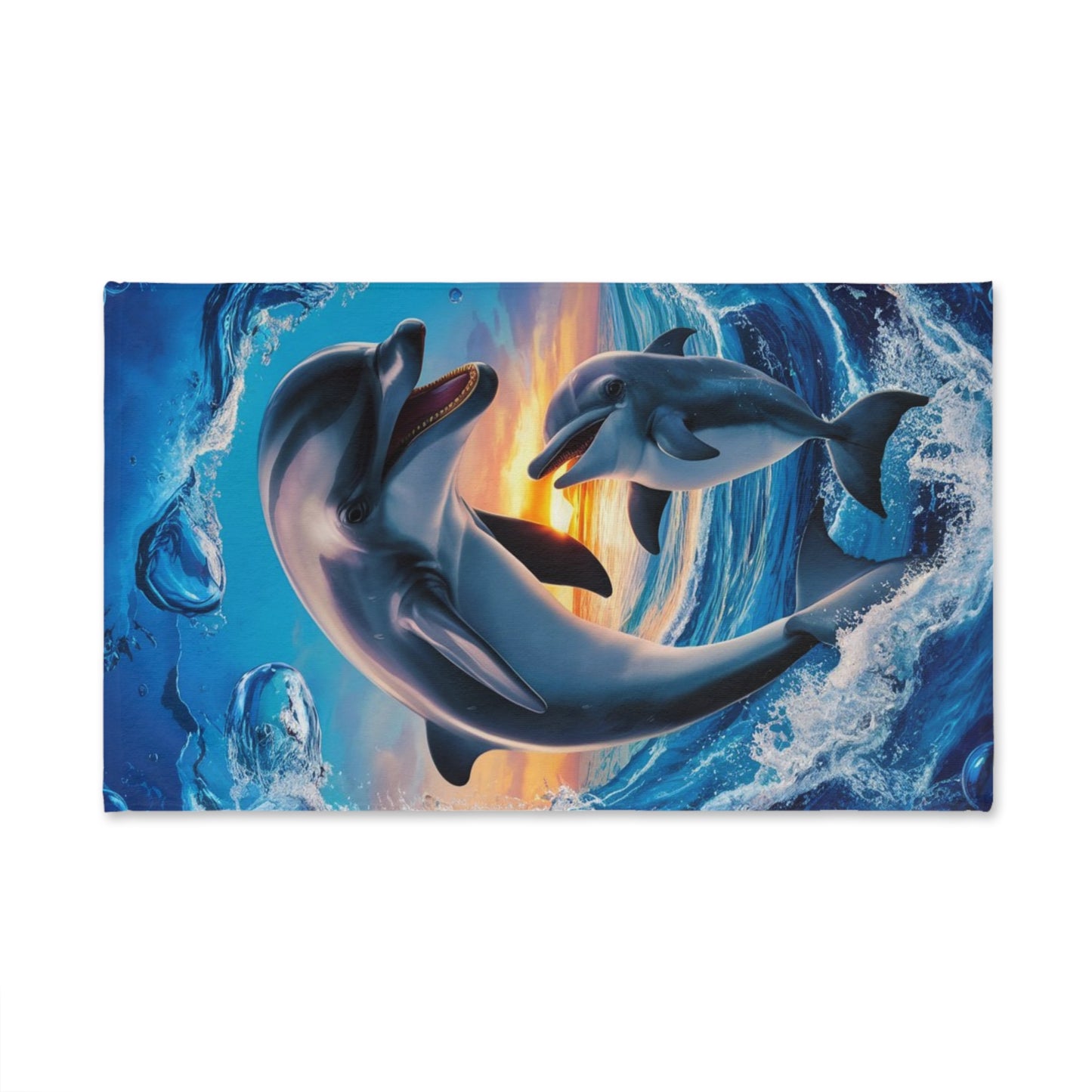 Joyful Dolphins Hand Towel