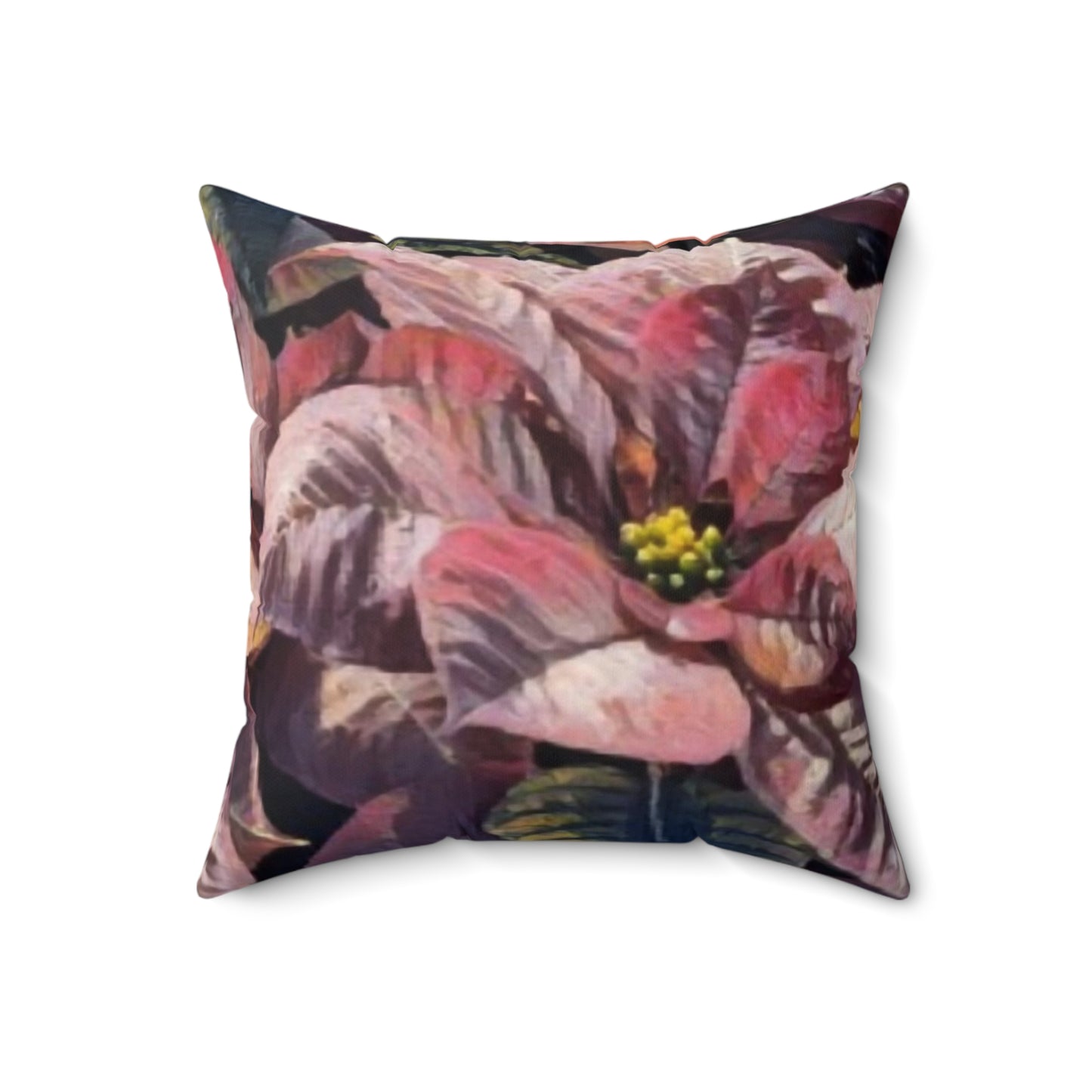 Pink Poinsettia Pillow