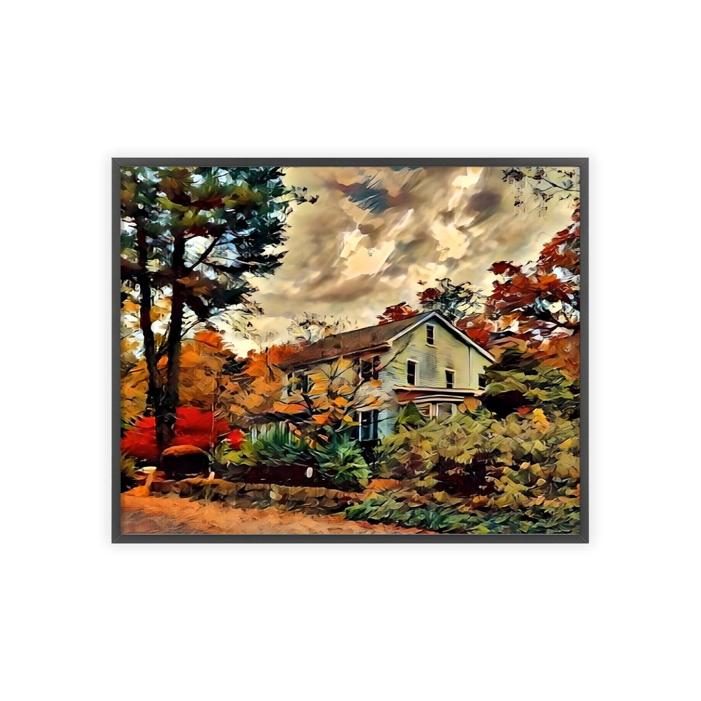 Country Home Scene in Fall