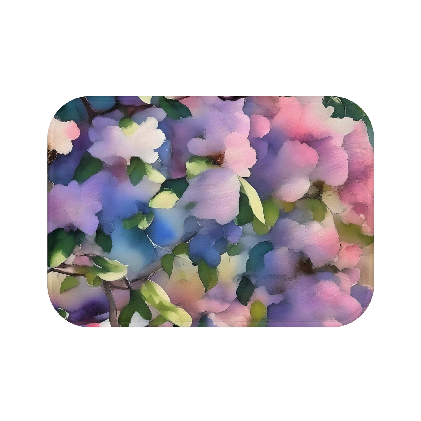 Impressionistic Floral  Bath Mat