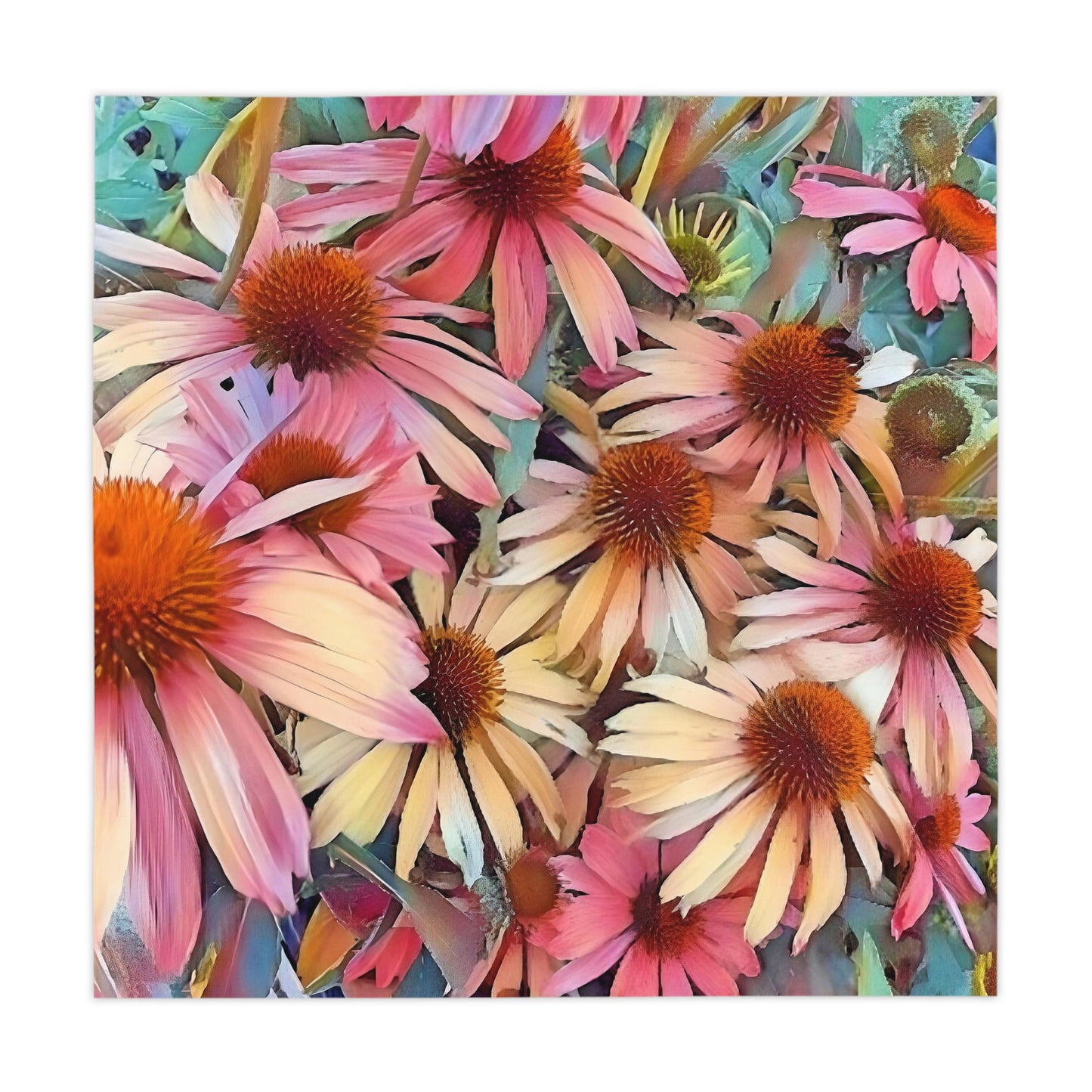 Pink Daisy Boho Signature Tablecloth