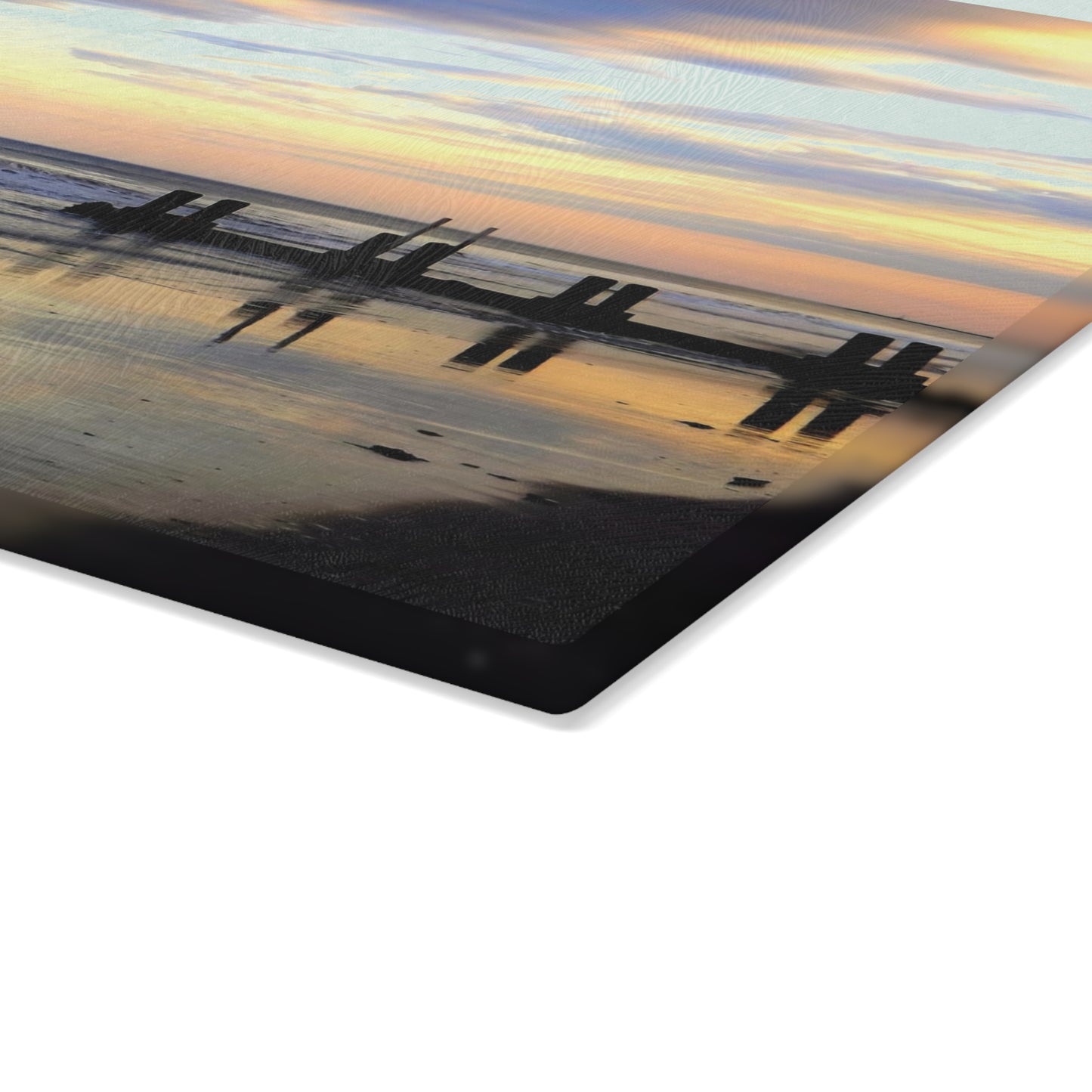 Sunset at Wildwood Beach Glass Cutting Board