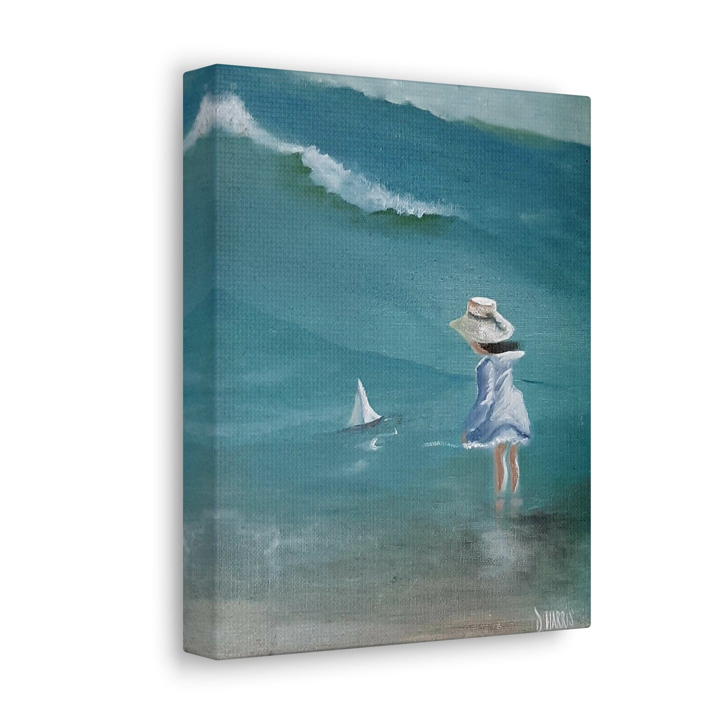 Dodie's Girl on the Beach Canvas