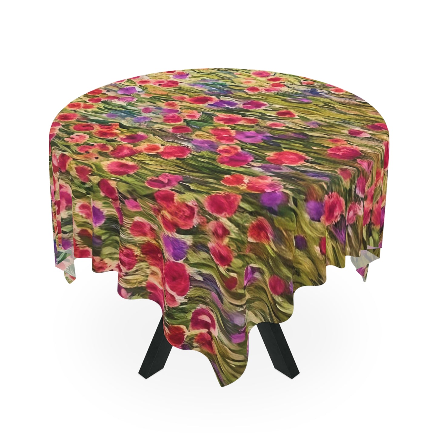 Impressionistic Wildflower Field Accent Tablecloth