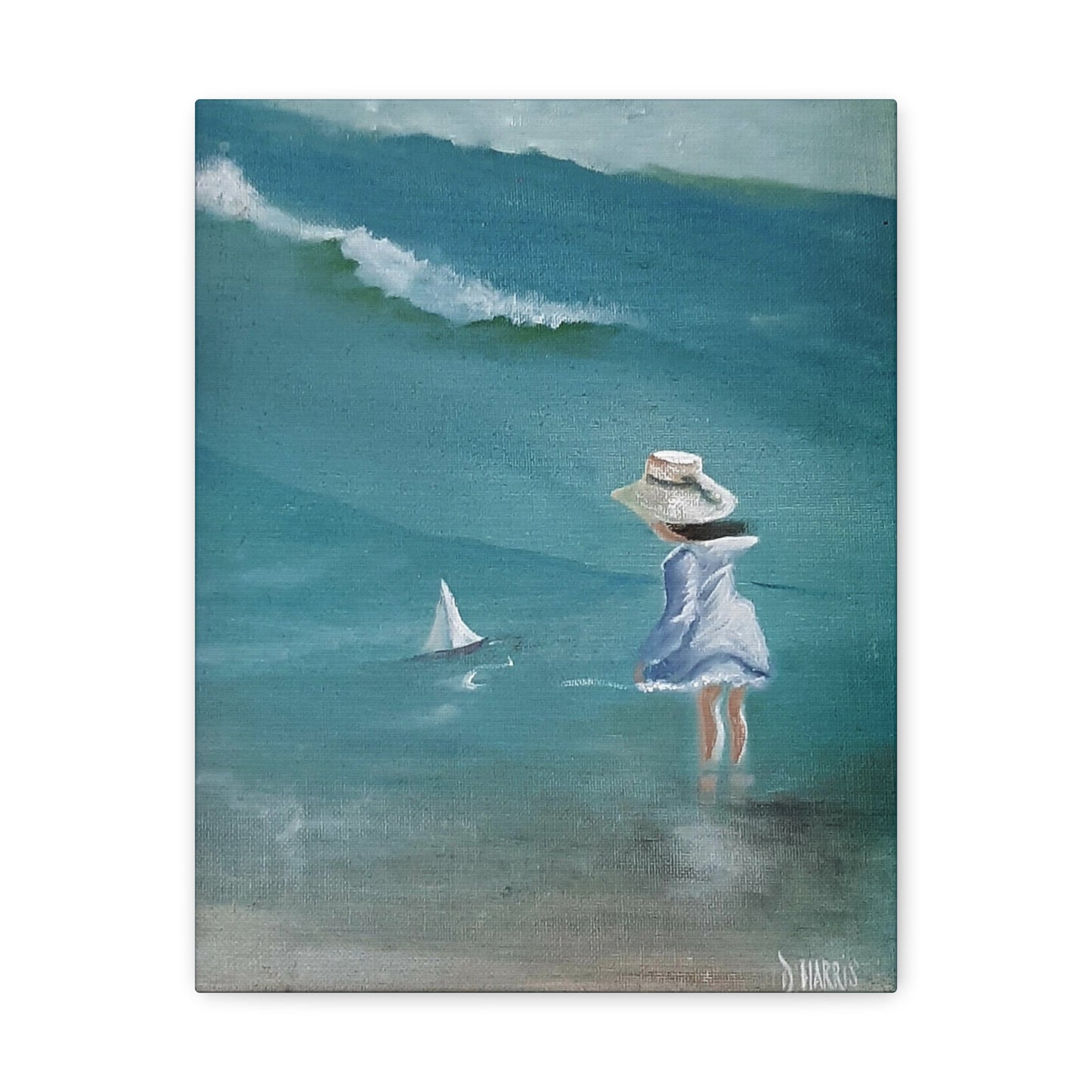 Dodie's Girl on the Beach Canvas
