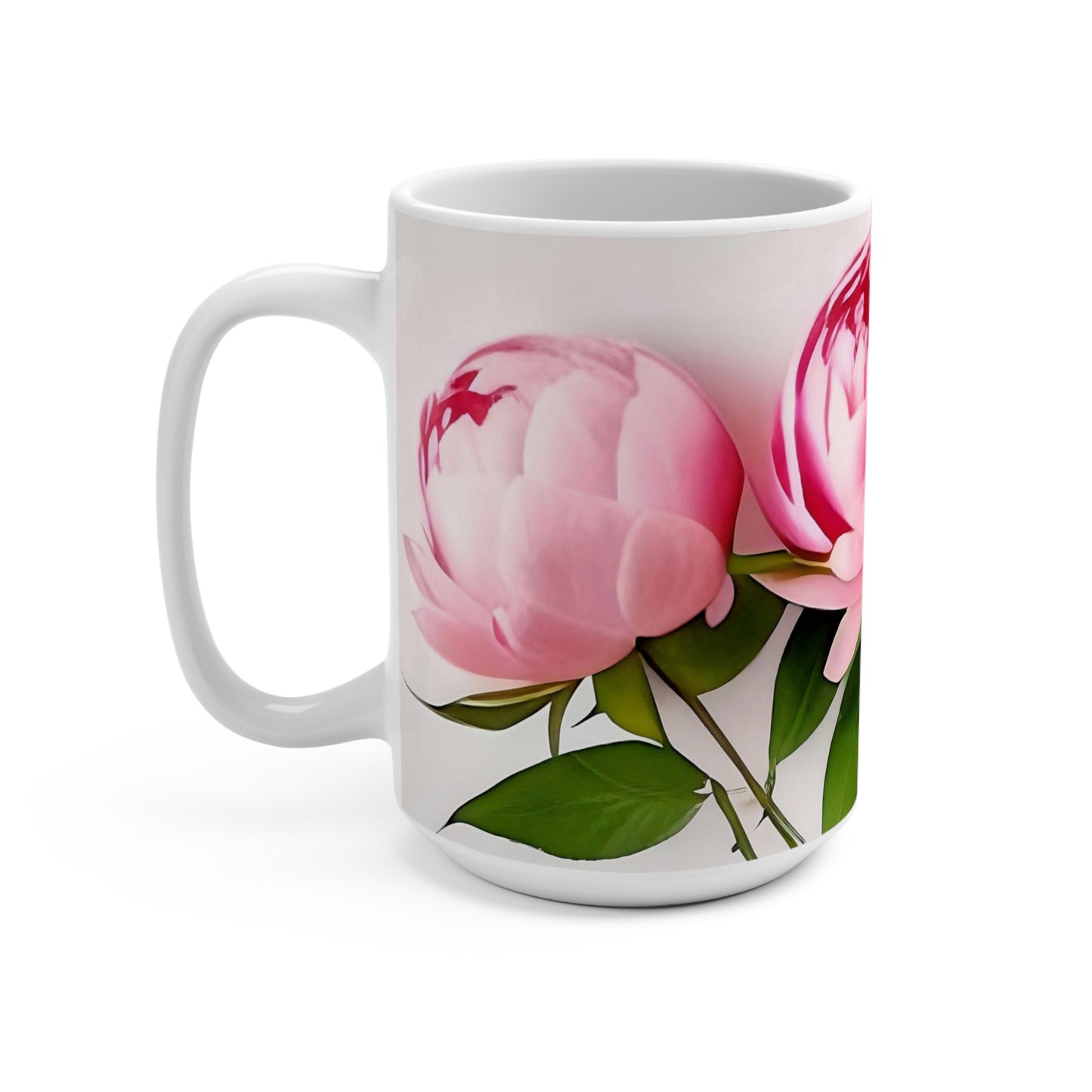 Pink Peonies Mug 15oz